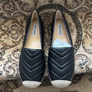 Steve Madden Black Quilted Espadrilles